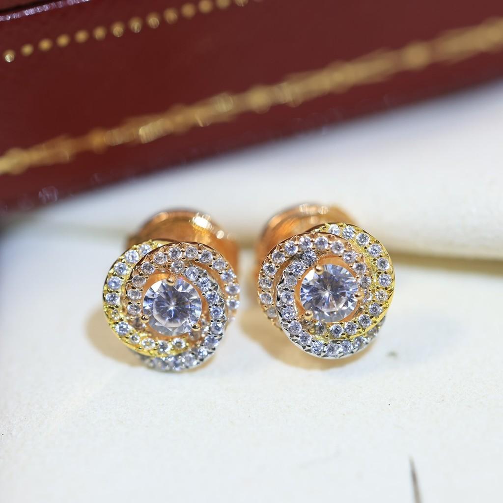 Leopard Diamond Studded Earrings, Round Earrings, Hot Selling, Highest Version On the Market, 925 Pure Silver Needle, Original Asian Gold Material