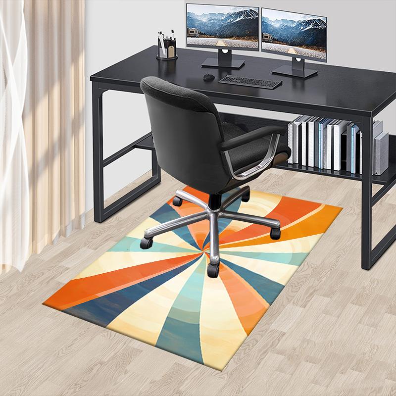 

Sunburst Pattern Crystal Velvet chair mat Area Rug - Non-Slip, Floor Mat, Office Desk Chair Rugs, Bedroom Decor.Christmas Gift-1106142 60cm by 90cm