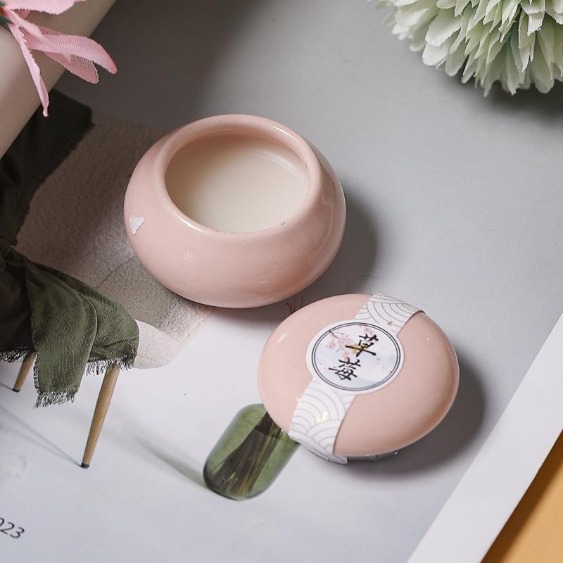 Tonghuo Pine Cone Scent Solid Perfume - Ceramic Can, Chinese Ancient Style, Long-Lasting Light Fragrance