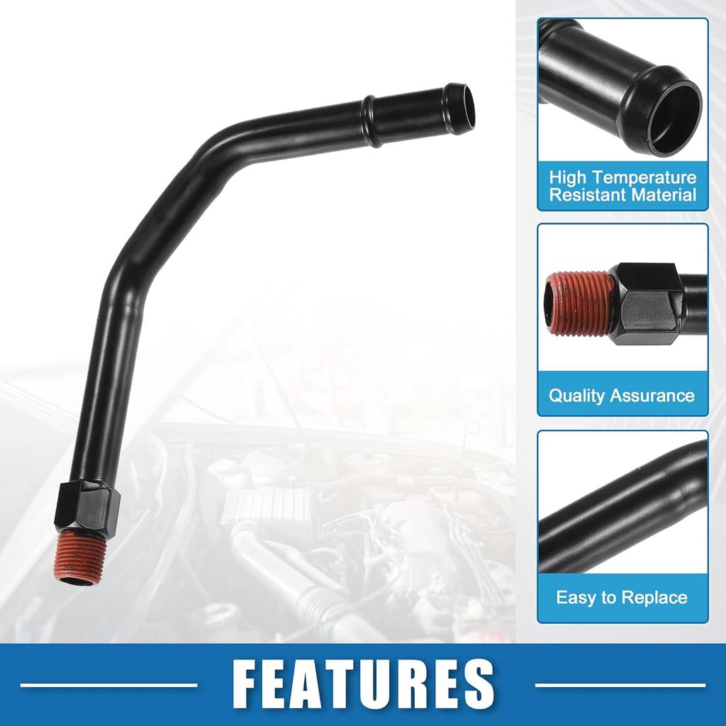 Water Pump Coolant Tube No.53007978 Water Pump Inlet Pipe for Jeep Wrangler 1991-2006 Metal Black
