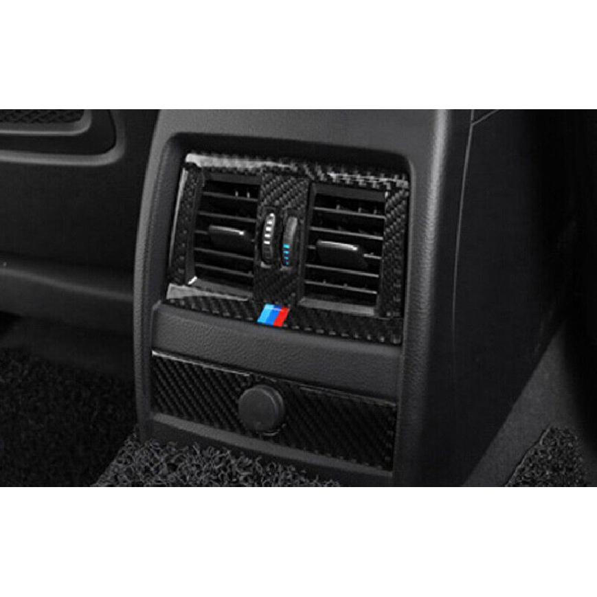 Back Row Air Outlet Vent Sticker For BMW 3-4 Series GT 2013-19 Real Carbon Fiber