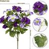Multicolor Artificial Trumpet Flower No Fade All Season Realistic Faux Blooms In/Outdoor Decor Fake Flower Bouquets Garden