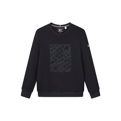 Printed Sports Knit Crewneck Sweatshirt Men Sweatshirt Legendary-Blue F11M211216F-NV