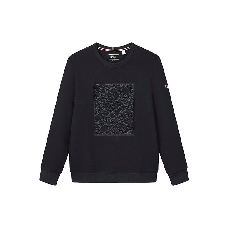 Fila Printed Sports Knit Crewneck Sweatshirt Men Sweatshirt Legendary-Blue F11M211216F-NV