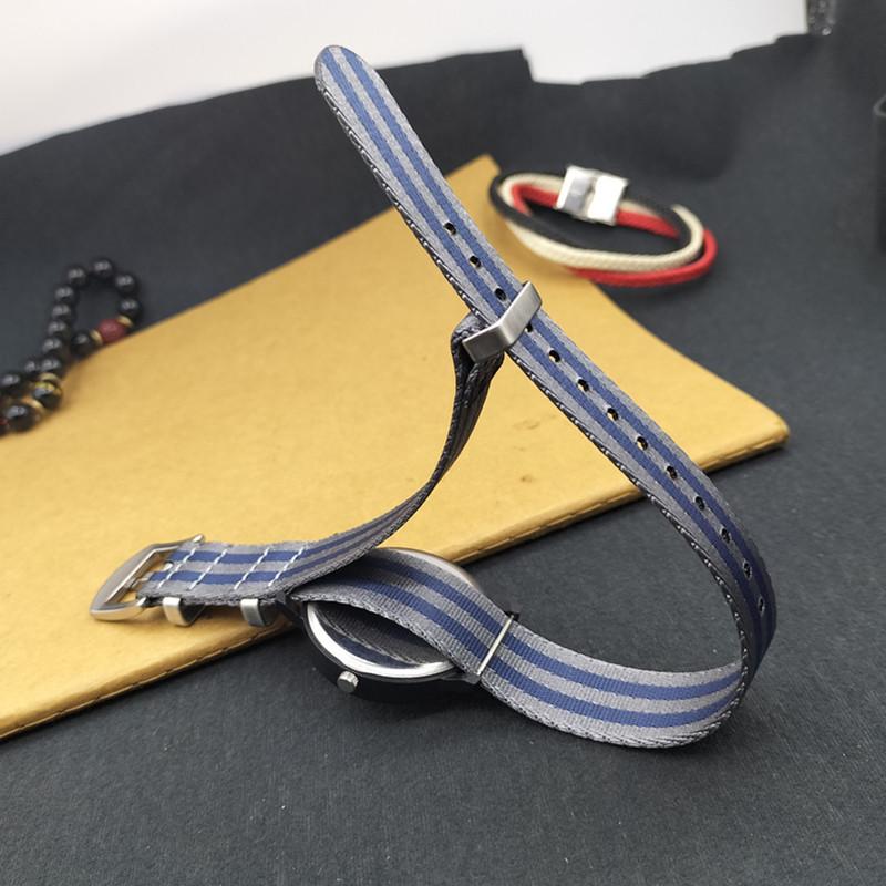 High-End NATO One-Piece Nylon Watch Strap - Canvas Woven, Sizes 18/20/22/24.
