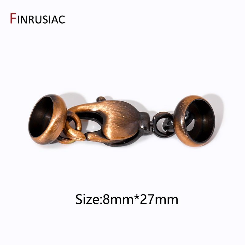 

Vintage Brass Antique Bronze Color Pearl Lobster Clasps Connector End Caps Fastener Clasps For DIY Jewelry Making Accessories 1 piece