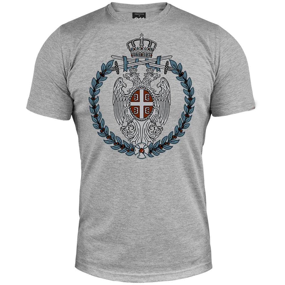 T-shirt Stampata Aquila Serba 100% Cotone Girocollo Manica Corta Estiva Casual Unisex T-shirt Streetwear