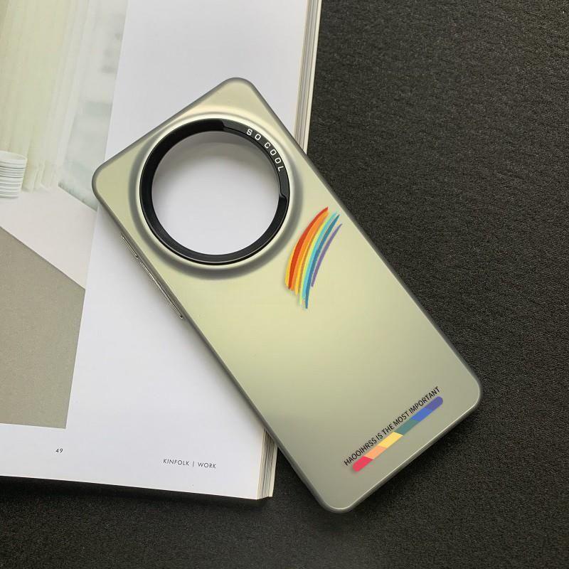 Simple Rainbow Is Suitable for Xiaomi 15/14/13 Mobile Phone Case Note14/13 Colored Silver Civi4pro New K807