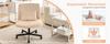 Modern Home Office – Height-Adjustable Swivel Chair without Armrests with Quiet Casters & Cushion – Elegant Fabric Chair for Study & Living Room