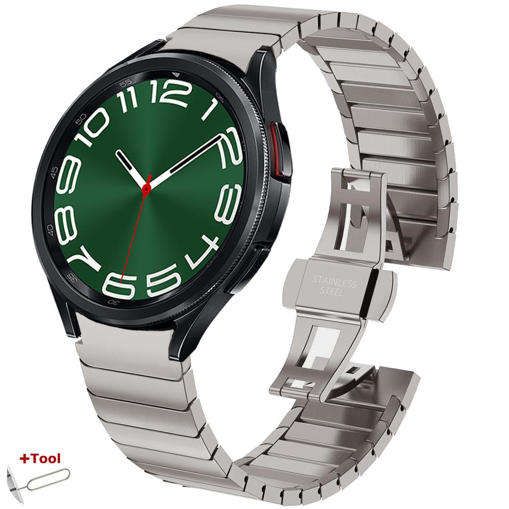 Bezszwowy Stalowy Pasek do Samsung Galaxy Watch 6Classic 47mm 43mm 5pro/4classic Galaxy Watch 7 6 5 4 Seria 40/44mm Pasek