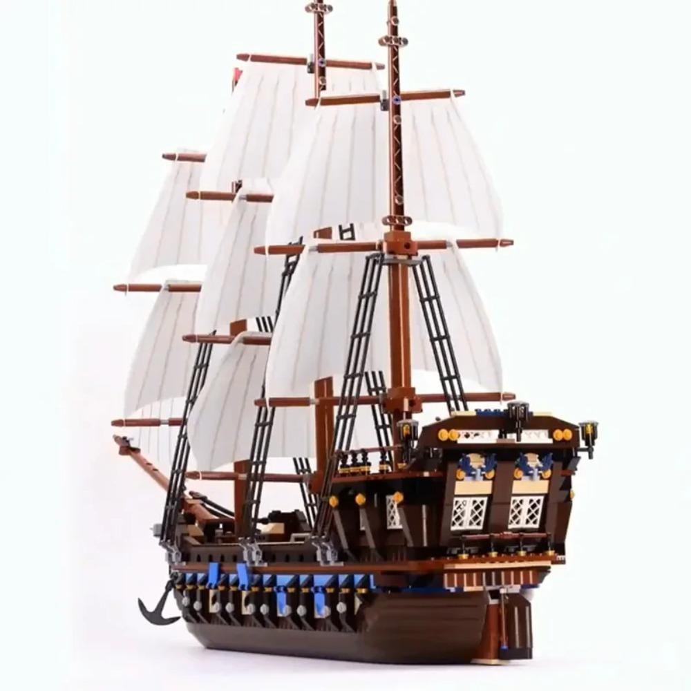 1664 piezas Barco Pirata Imperial Caribeño Juego de Bloques de Construcción Modelo Insignia Compatible 10210 71042 Regalos de Cumpleaños Para Niños Juguetes