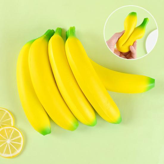 Banana Squeeze Toy Soft Stress Relief Toy for Kids Adults Stretchable Banana Fidget Toy for Concentration And Relaxation at Work School
