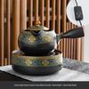 Handmade Ancient Charm Ceramic Side Handle Teapot Set