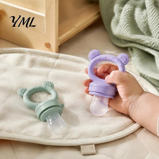 Baby Led Weaning Supplies Silicone Fruit Feeder/Mold, Food Training Teething Relief Pacifier, Easy Feeding Tool to Hold Safe Chewer for Infants Travel