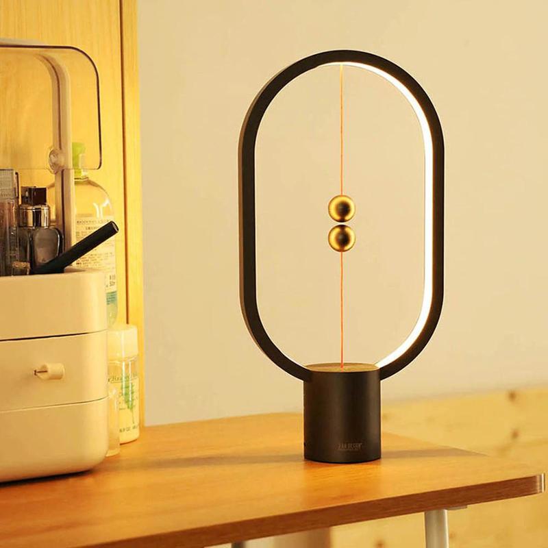 Dropship USB Battery HengPro Balance LED Table Lamp Ellipse Magnetic Air Switch Eye Care Night Care Light Touch Control | LED Table Lamps
