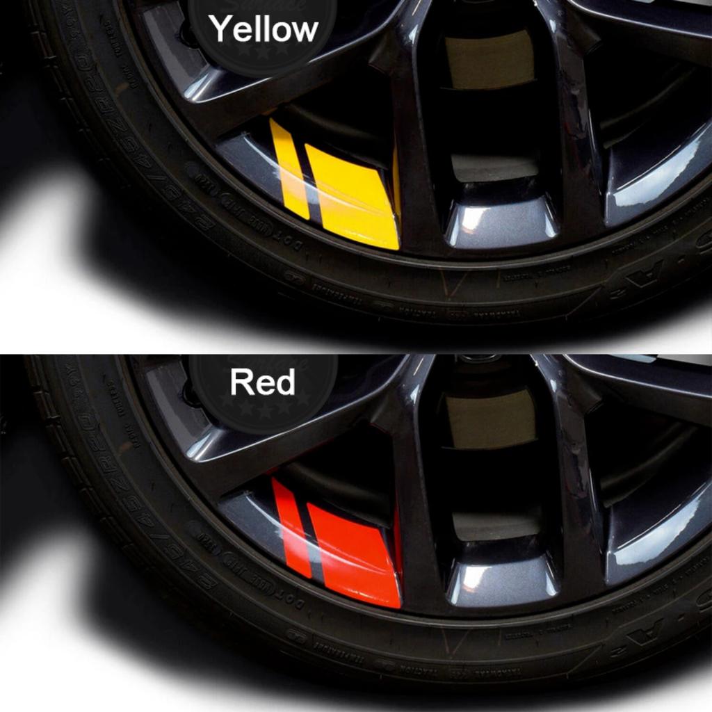 6ks samolepky na auto Reflexní ráfek na auto Vinylové výstražné samolepky Hash Mark Stripe Obtisky nábojů závodních kol