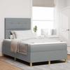 Boxspring bed with headboard Light gray 120 x 200 cm Fabric