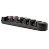 Guitar Roller Saddle Bridge Aluminium Alloy Black Tune Tailpiece Bridge Replacement with Threaded Post for 6 String