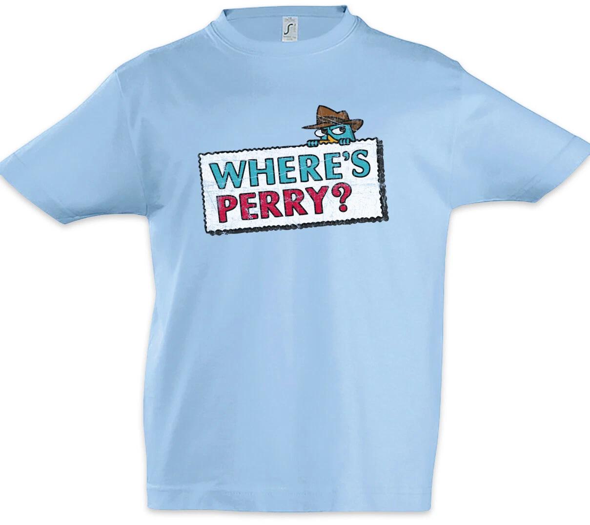 

Where s Perry Kids Boys T-Shirt Phineas and Fun and Ferb the Platypus- 110