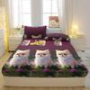 1 Cartoon Fun Animal Printed Matte Fitted Sheet, Bedroom Printed Bed Cover, Bedding (Excluding Pillowcases)