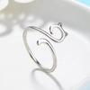 Dainty Cute Cat Long Tail Finger Ring Knitting Crocheting Joint Ring Jewelry