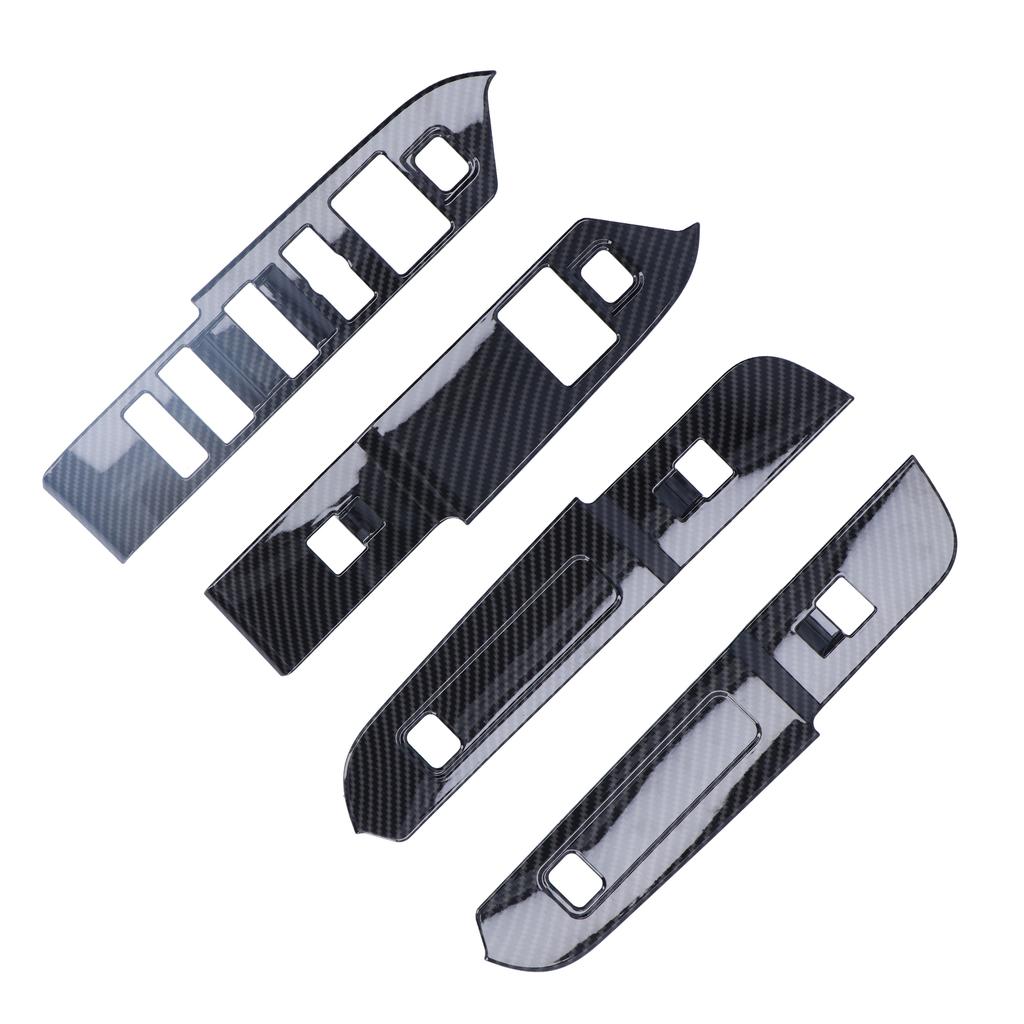 Window Switch Panel Trim Frame Decoration Fit for Land Rover Defender 2020 2021 RHD Carbon Fiber Style