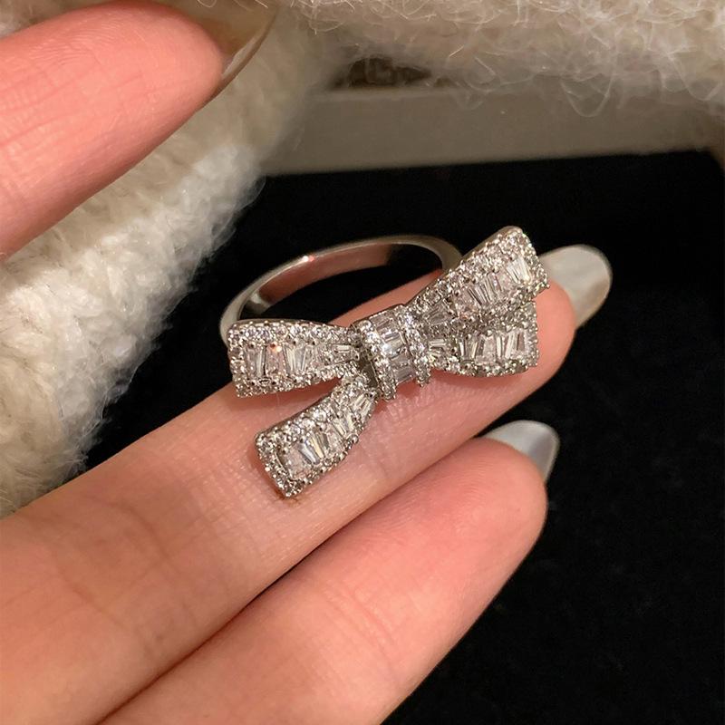Prsten na otevírání sáčků se cukrem, pozlacený skutečným zlatem, osazený diamanty, Lehký, Vysoce luxusní, High-end, Prsten na ukazováček, Univerzální šperk pro dojíždění