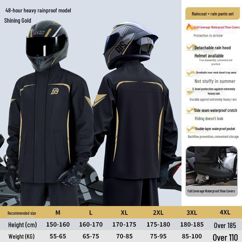 Wasserdichter Motorrad-Fahranzug - Elektrofahrzeug-Regenmantel & Hosen-Set für den Außenbereich