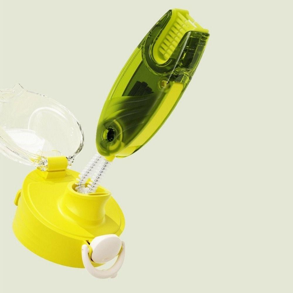 Handheld 4 In 1 U-shaped Cleaning Brush Plastic Cup Mouth Brush Cup Lid Cleaning Brush  Bottle Cap