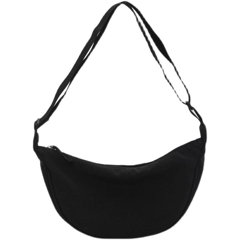 Nylon Crossbody Bag Women's New Style Dumpling Bag Lightweight Underarm Bag Simple Single Shoulder Canvas Bag
