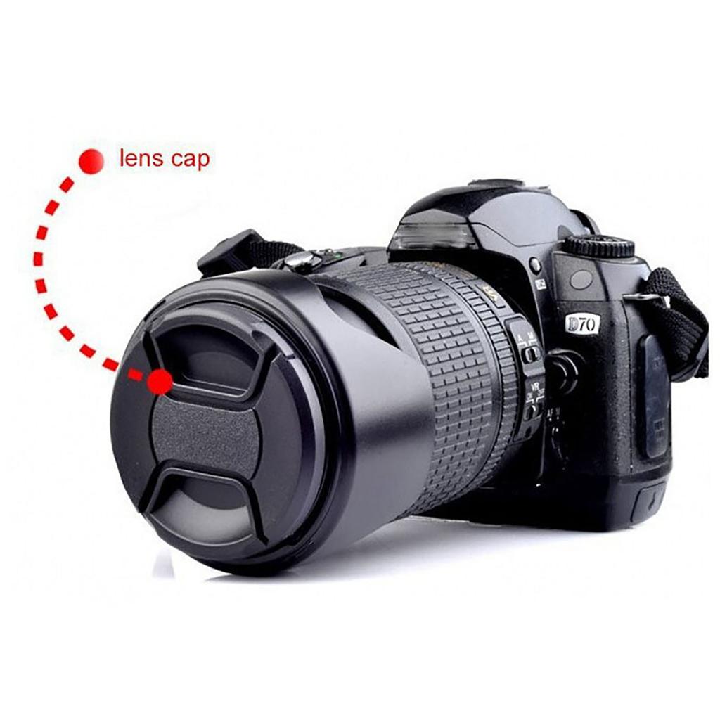 Camera Lens Cover Black ABS Protective Universal 58mm Front Lens Cover for Replacement