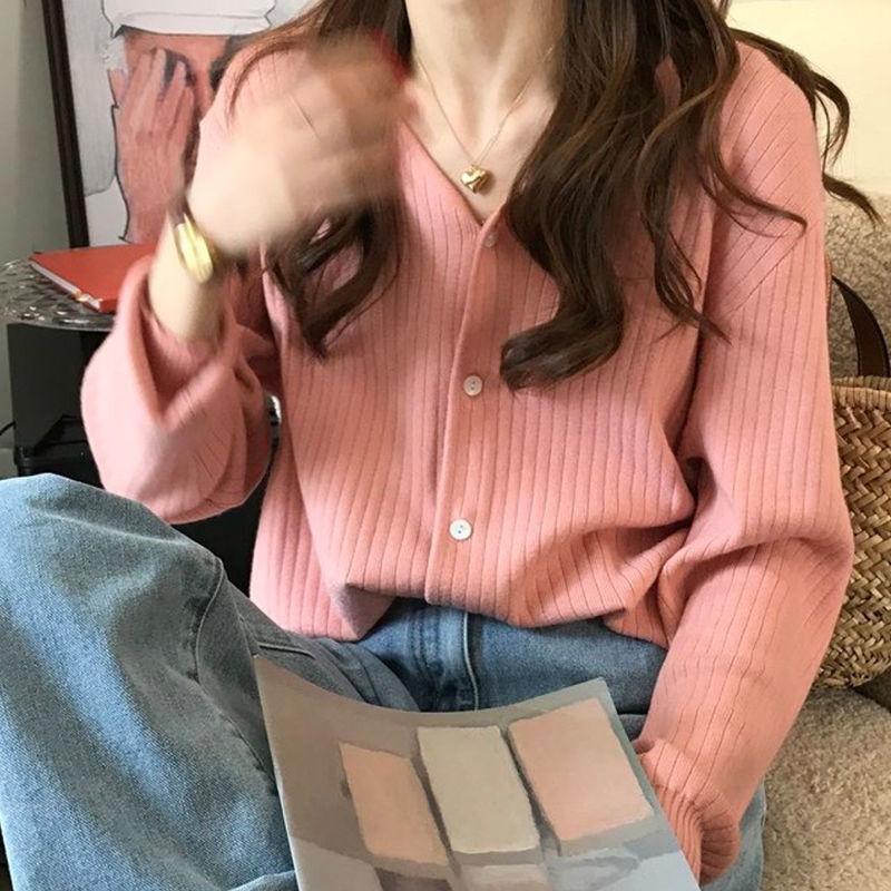 Pulover tricotat Femei Cardigan scurt Primăvara Toamnă Moda O-Gât cu mânecă lungă Tricot Topuri Doamne