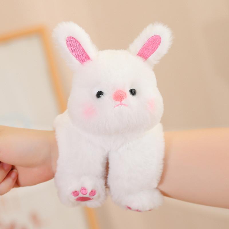 Cartoon Animal Hand Ring Plush Toy With Fox Dinosaur Shark For Kids Gift