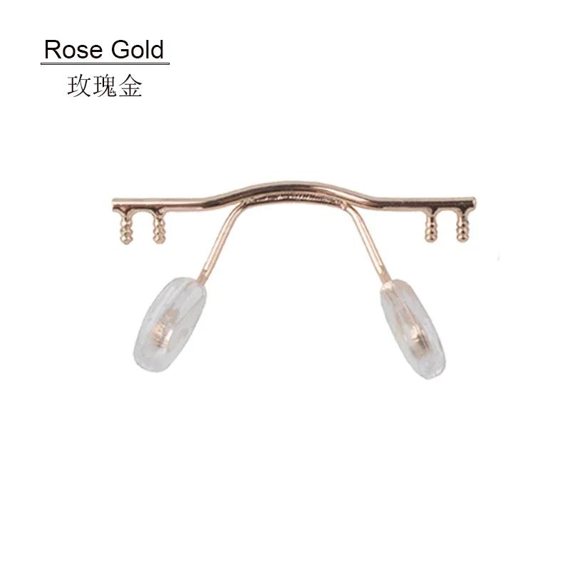 

10pcs/lot eyewear bridge replacement for rimless frame,stainless steel eyewear nose bridges with nose pad gold silver black gun розового золота