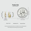 Aifle Daily Contrast Color Double Ring Earrings - S925 Sterling Silver Plated Platinum Jewelry for Women