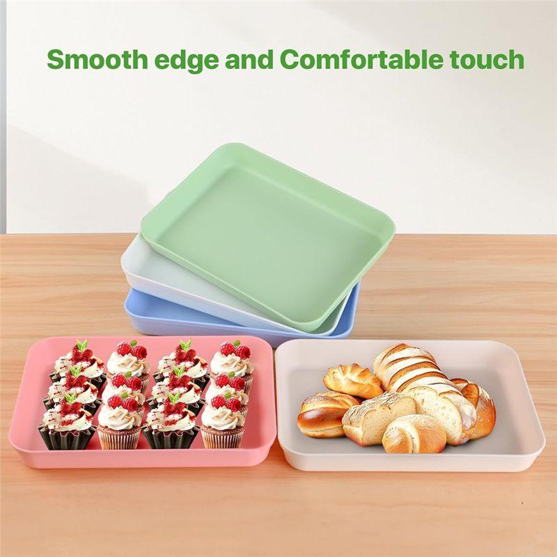 ABIY Large Plastic Paint Storage Trays, 5-Pack Stackable Art Organizer, For DIY Projects- Serving Tray For Crafts