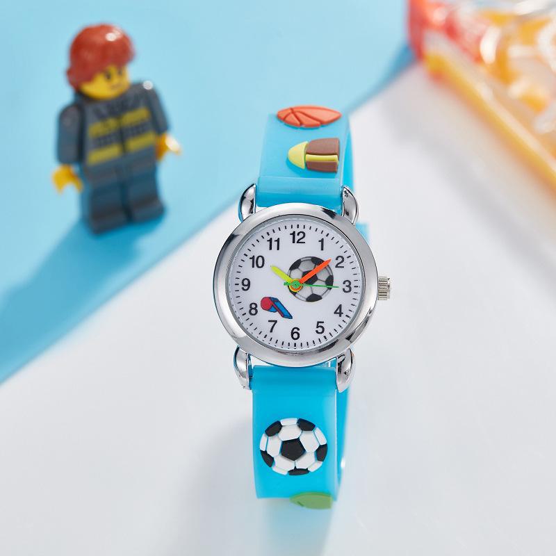 Children's Cute Football Cartoon Quartz Watch for Boys and Girls