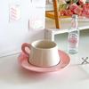 TLXT Ceramic Coffee Cup and Saucer Set