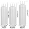 Quetschflasche Ölaufbewahrungsbehälter Gewürzspender 3 Düsen Soßenflasche Kochwerkzeug Gewürzzubehör