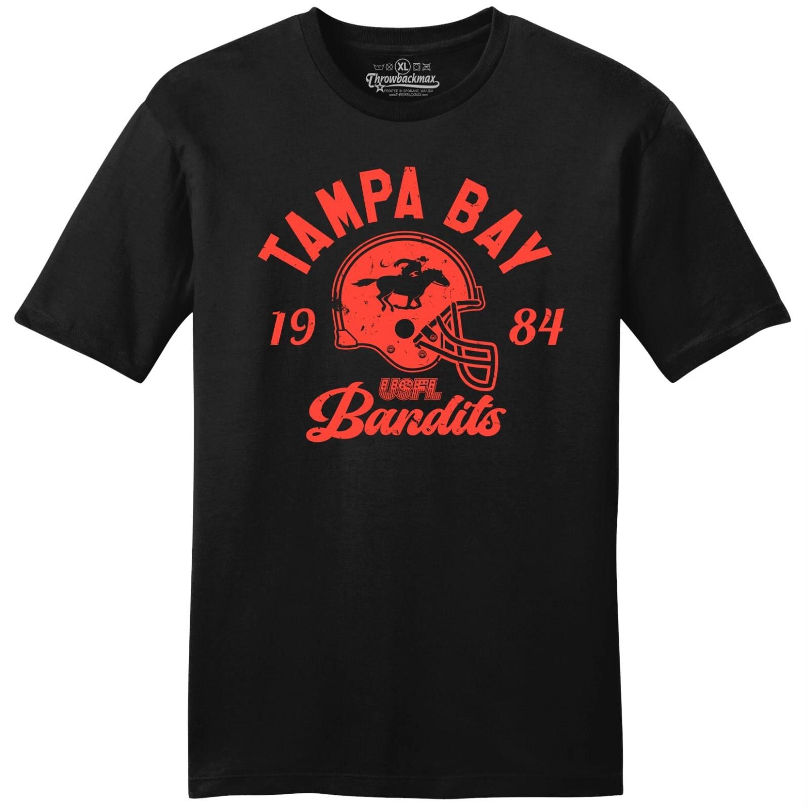 Tampa Bay Bandits 1984 USFL Football TRI-BLEND Tee Shirt - Buccaneers L