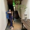 Summer New Tight Suspender Dress Women's Black Waist Slim and Thin Skirt Fishtail Hip-wrapped Long Dress