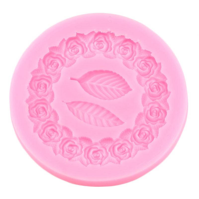 Rosenkranz Silikonform Hochzeit DIY Cupcake Topper Fondant Formen Kuchen Dekorieren Werkzeuge Polymer Clay Süßigkeiten Schokoladenformen