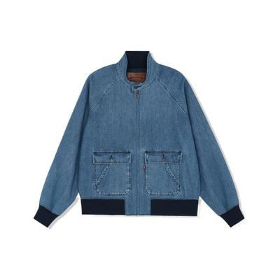 Levis Patchwork Large Pocket Raglan Casual Denim Jacket Men Jackets Blue A1940-0000