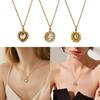Versatile Geometric Charm Necklace With Sparkling Rhinestones Stainless Steel Clavicle Chain Adjustable Jewelry