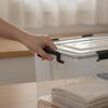 Plastic Storage Box with Lid and Transparent Organizer Lidded for Closet