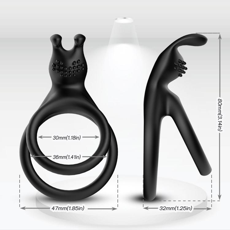 Rabbit Head Lock Fine Ring Pure Silicone Delay and Long-lasting Male Sex Toys