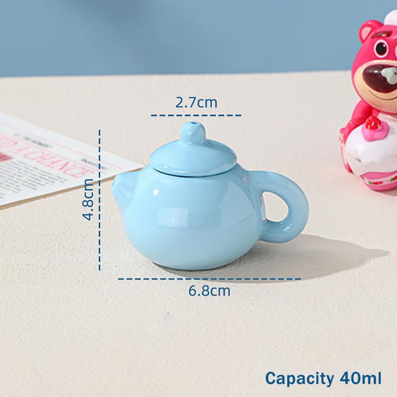 Neue Mini Kung Fu Tee Teekanne Teetasse Chinesische Keramikkessel Heimdekoration Kaffeetasse Niedliches Teegeschirr Schreibtischornamente