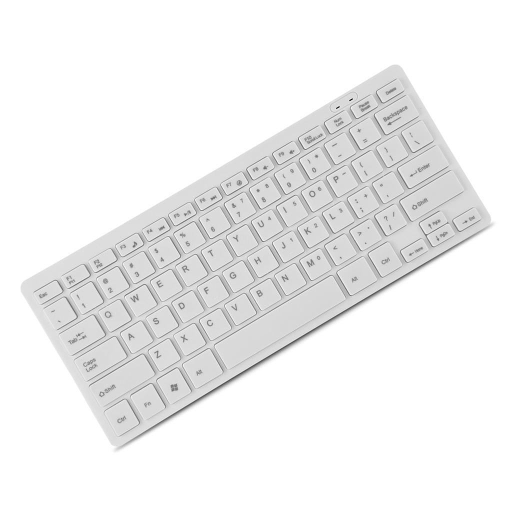 78 Keys Ultra Thin Mini USB Wired Keyboard for Desktop Computer Laptop PC (White)