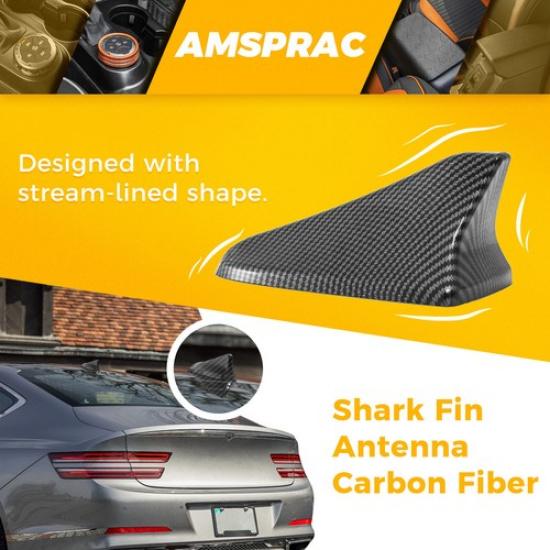 For 2015 2016 2017 Genesis Coupe & G80 Carbon Fiber FM/AM Shark Fin Roof Antenna
