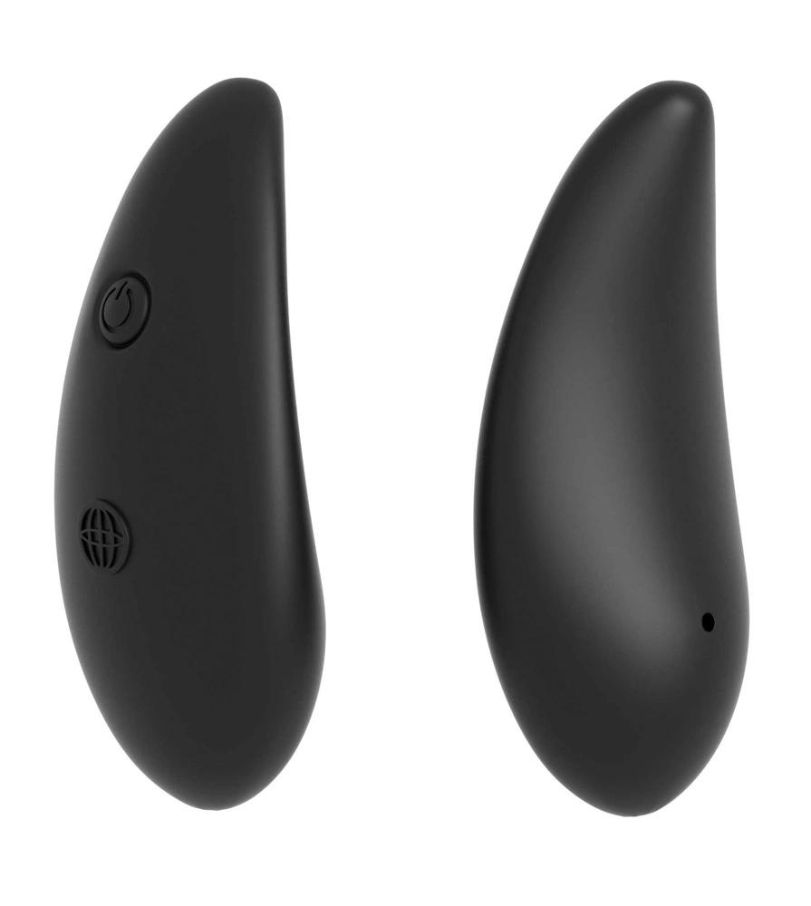 Fetish - Black Small Vibro-Bullet with Remote Control and 10 Vibration Modes and Thong